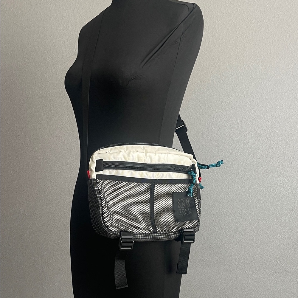 Topo Designs Black and White Crossbody Bag